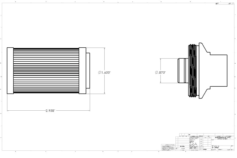 Aeromotive In-Line Filter - (AN-6 Male) 10 Micron Microglass Element Bright Dip Black Finish - Image 9