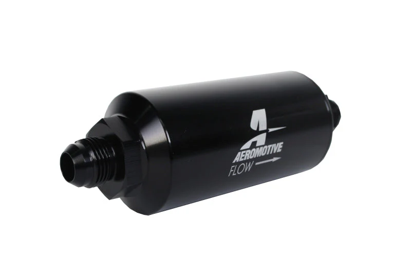 Aeromotive In-Line Filter - (AN -8 Male) 10 Micron Fabric Element Bright Dip Black Finish - Image 5