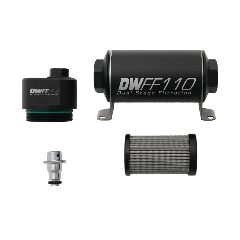 DeatschWerks DWFFR-X 110mm Billet Fuel Filter Regulator - 10 Micron