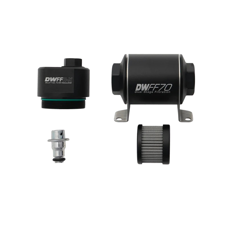 DeatschWerks DWFFR-X 70mm Billet Fuel Filter Regulator - 10 Micron