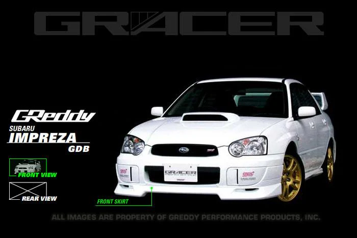 GReddy 04+ WRX & STi Front Lip Spoiler - Image 2