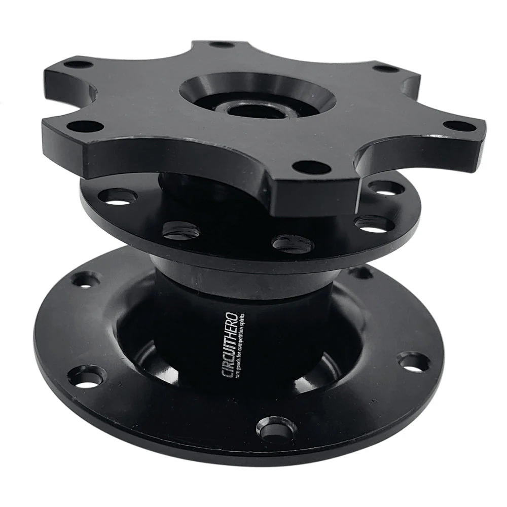 Circuit Hero Quick Release Steering Wheel Hub 6-Bolt Black