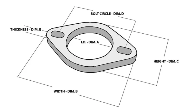Vibrant 2-Bolt T304 SS Exhaust Flange (2.5in I.D.) - Image 3