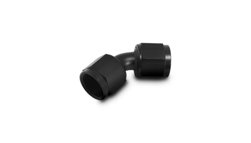 Vibrant -20AN X -20AN Female Flare Swivel 45 Deg Fitting (AN To AN) -Anodized Black Only
