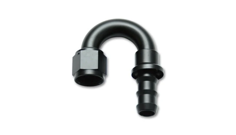 Vibrant -4AN Push-On 180 Deg Hose End Fitting - Aluminum - Image 2