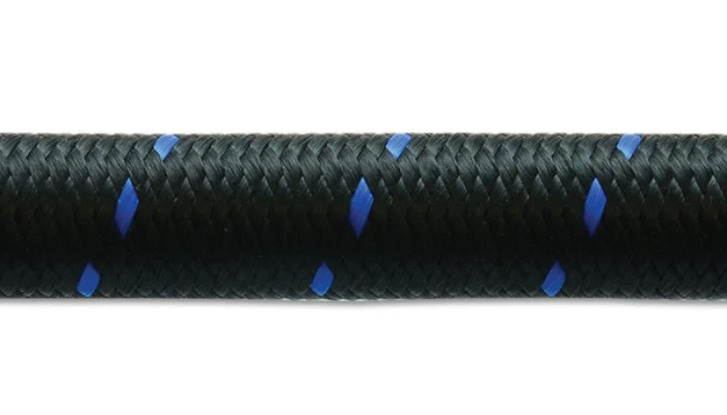 Vibrant -8 AN Two-Tone Black/Blue Nylon Braided Flex Hose (20 foot roll) - Image 2