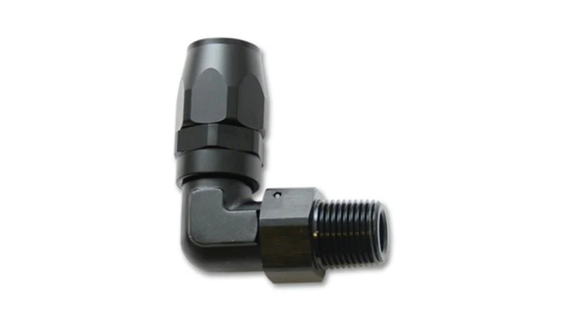 Vibrant Male NPT 90 Degree Hose End Fitting -8AN - 1/4 NPT - Image 2