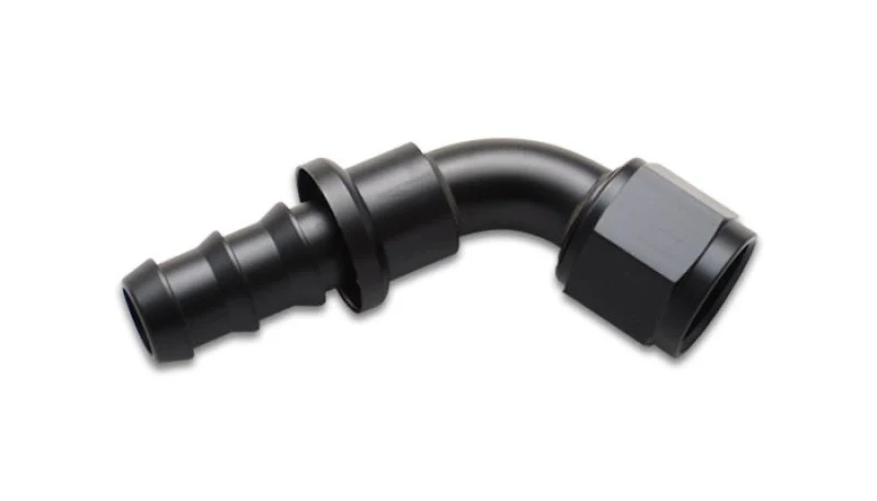 Vibrant Push-On 60 Degree Hose End Elbow Fitting Size -10AN